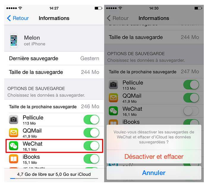icloud stockage gratuit